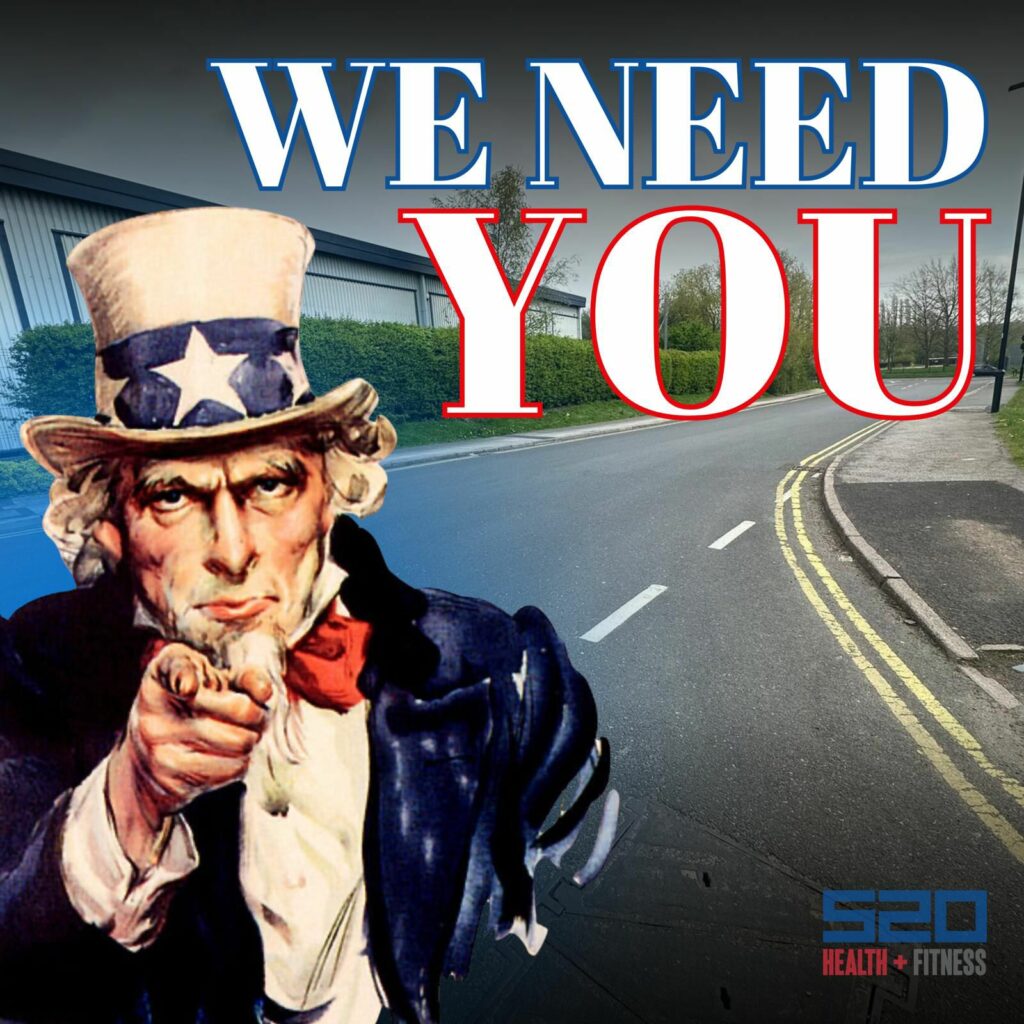 S20 Health+Fitness - We Need You